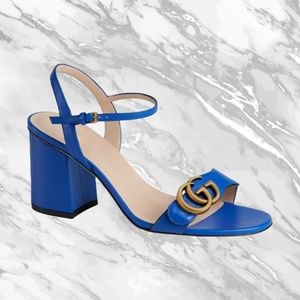 Gucci Marmont GG Ankle-Strap Sandals
